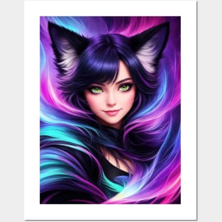 Beautiful Anime Furry Cat Girl Posters and Art